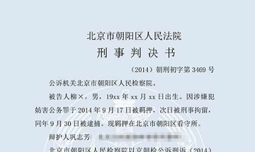 柳×妨害公務(wù)罪（一審）