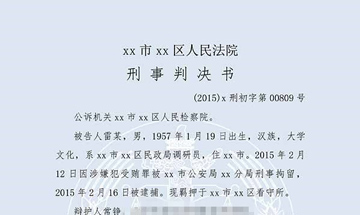 雷某受賄案、濫用職權(quán)案（一審）