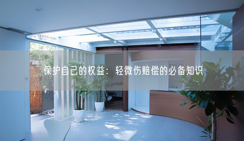 保護(hù)自己的權(quán)益：輕微傷賠償?shù)谋貍渲R